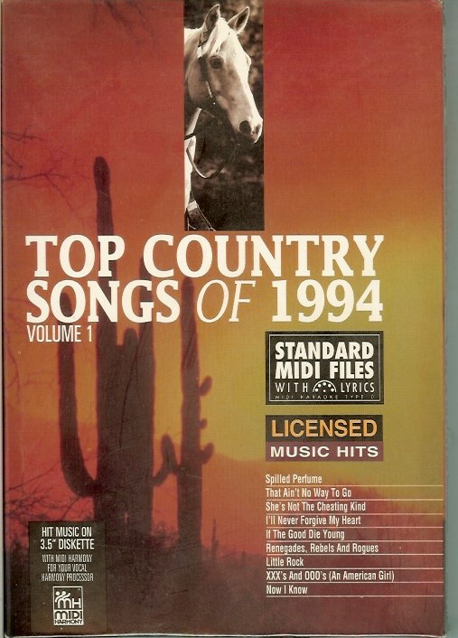 Tune 1000 Songs Top Country Songs 1994 Vol 1 3.5 Floppy Disk